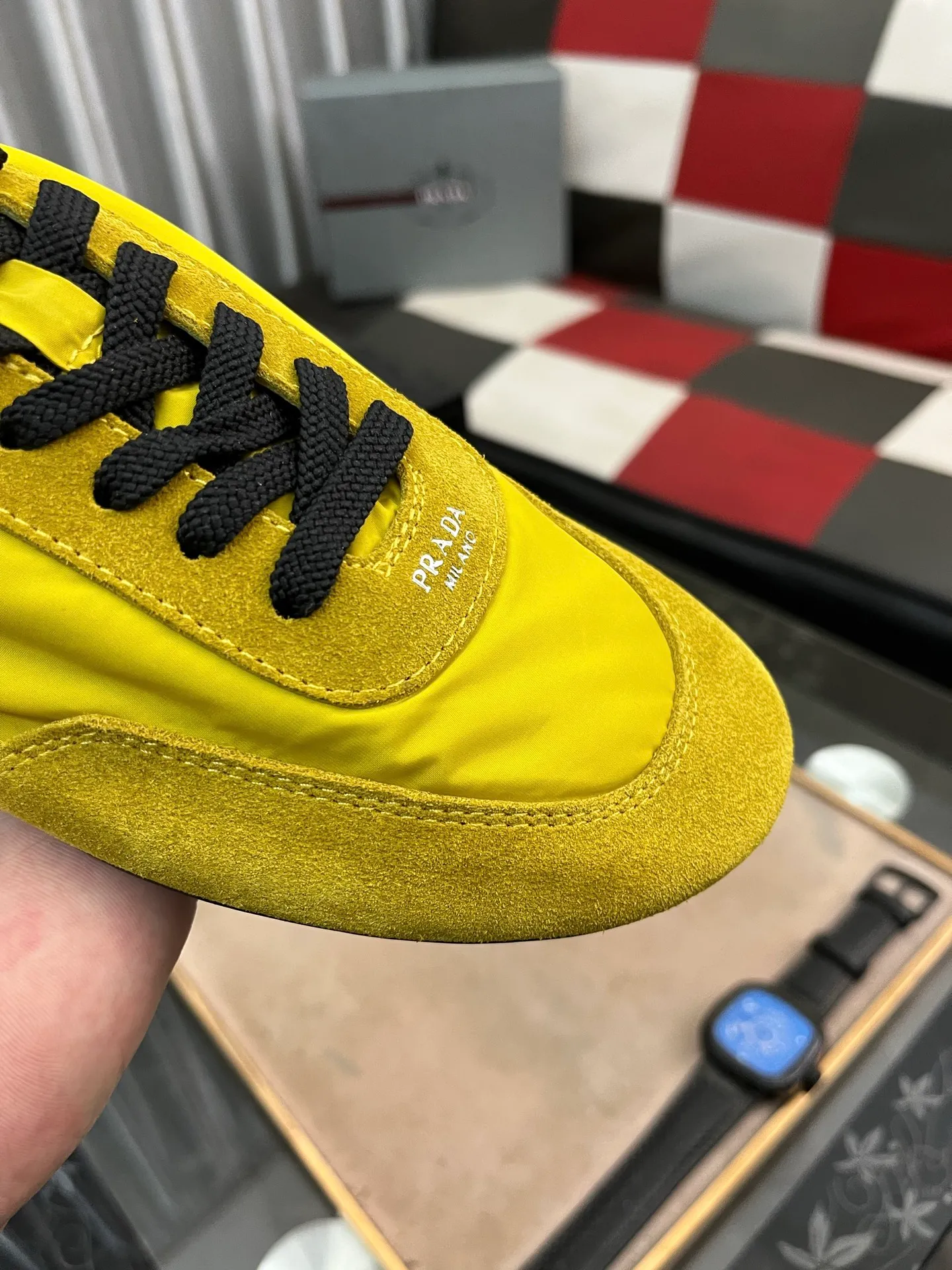 Men's shoes 💰500⌚️⌚️【PRADA】Prada - high-end quality original order 🔍🔍🔍 casual sports shoes - Upper: 🔝Nappa calfskin, brand high mercerized canvas, shoe body brand metal fasteners, tongue silk screen brand logo - Lining: water-dyed cowhide - Outsole: ultra-light TPU foam; molded outsole -Ultra-high quality control and fine workmanship: outstanding (high-end, extravagance, class) -Size: 38-446️⃣colors available